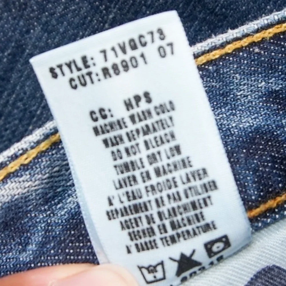 Retro Lucky Brand Men's USA Cowboy Western Bootcut Faded Jeans Fits 34x37